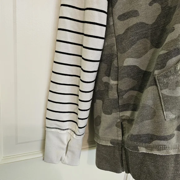 Maurices Camouflage and Striped Sweatshirt - Picture 2 of 3
